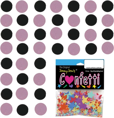 Vista 71 de Confetti Circle 1/4" Negro, Azul Marino Combo - 2 bolsas de media onza (1 oz) (8550/9971)