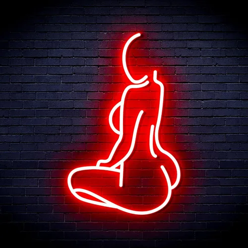 Vista 30 de ADVPRO Señora Back Shape Flex Silicone LED Neon Sign - Azul - st16s32-fnu0267-b