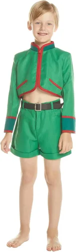Vista 5 de Gosbeliy Kids Anime Cosplay Costume Halloween Green Uniforms Full Set with Belt