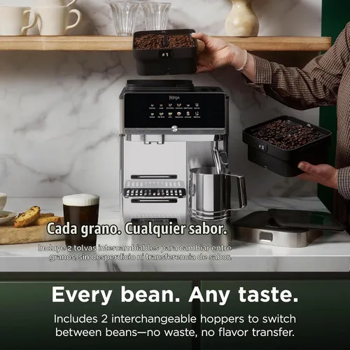 Vista 11 de Ninja AutoBarista Pro Espresso totalmente automático, 13 opciones