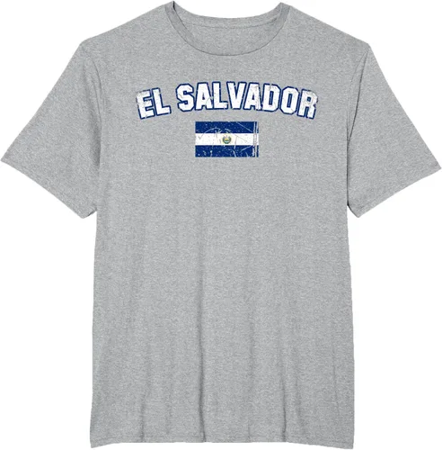 Vista 38 de EL SALVADOR Bandera Vintage Hombres Mujeres Niños Camiseta EL SALVADOR