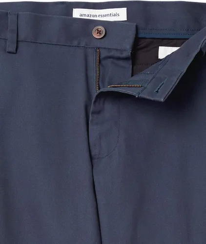 Vista 8 de Tienda Essentials Men's Classic-Fit Wrinkle-Resistant Flat-Front Chino Pant (Available in Big & Tall)