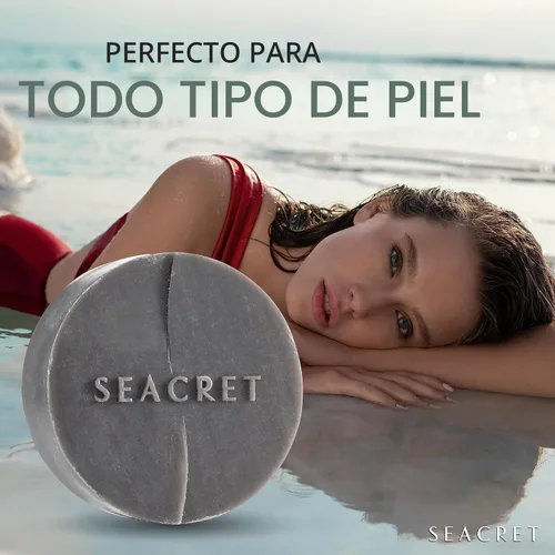 Vista 4 de SEACRET Dead Sea Mud Soap Bar - Deep Pore Purifying & Refining Facial Cleanser with Minerals and Witch Hazel, Natural Spa Bar for Normal to Oily