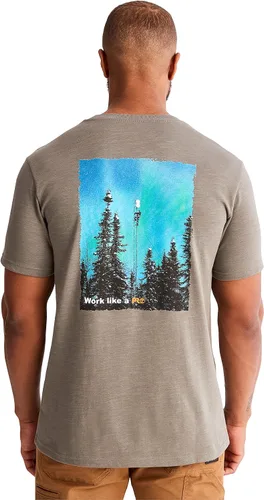 Vista 3 de Timberland PRO Camiseta de manga corta con estampado de luces del norte Hw
