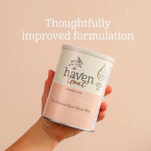 Vista 5 de Haven A2 - Fórmula de vaca y cabra para niños pequeños, leche en polvo para niños pequeños con probióticos, prebióticos, luteína y Omega 3 Dha