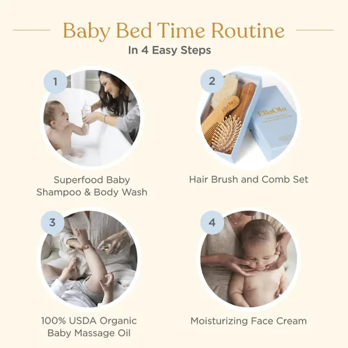 Vista 8 de ELLAOLA Crema facial de bebé hidratante profunda de 96 horas para piel seca, propensa al eczema y sensible, loción facial orgánica diaria nutre e