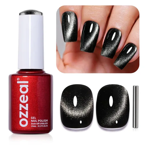 Vista 42 de Esmalte de Uñas en Gel con Purpurina, Esmalte de Uñas en Gel con Purpurina Rojo Sangre Brillante con Destellos, Esmalte de Uñas en Gel con Purpurina