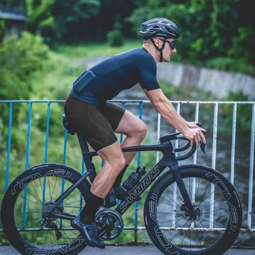 Vista 5 de Przewalski Ropa interior de ciclismo para hombre, 4D, acolchados, pantalones cortos de ciclismo de montaña, pantalones cortos acolchados