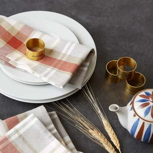 Vista 6 de DII Colección Thankful Autumn Collection - Decoración de mesa de otoño, juego de servilletas cuadradas, 20 x 20 pulgadas, a cuadros de picnic