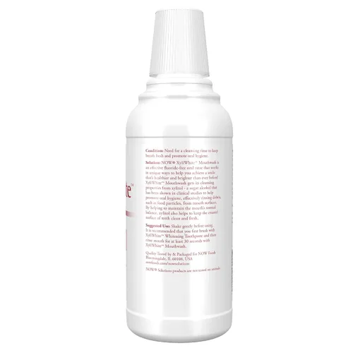 Vista 2 de NOW Solutions, Enjuague bucal Xyliwhite™, sabor Cinnafresh, refresca naturalmente el aliento, limpia dientes y encías, 16 onzas