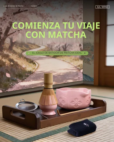 Vista 3 de Matcha Whisk Set, Matcha Set Includes Bamboo Whisk, Ceramic Bowl Rosa