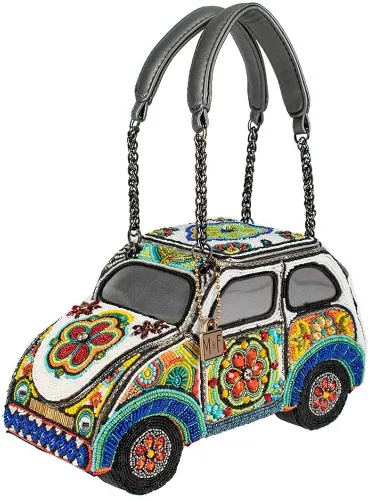 Vista 3 de Mary Frances Drive Me Crazy - Bolsa con asa superior con cuentas Multi