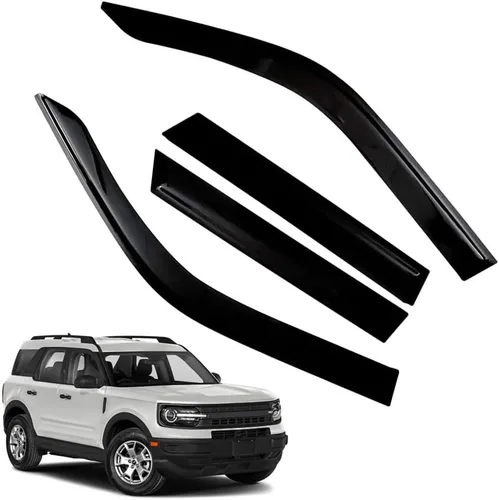 Vista 40 de Protectores de lluvia para Mazda 3 Hatchback 2010-2013, deflectores de ventana lateral con cinta adhesiva para Mazda 3 Hatchback, viseras de ventana