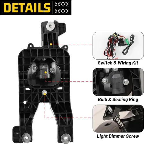 Vista 5 de Luces antiniebla para Ford F-250 F-350 F-450 F-550 F-550 F250 F250 F350 F450 F550 Super Duty Lámparas antiniebla con bombillas H10 12V 42W incluye