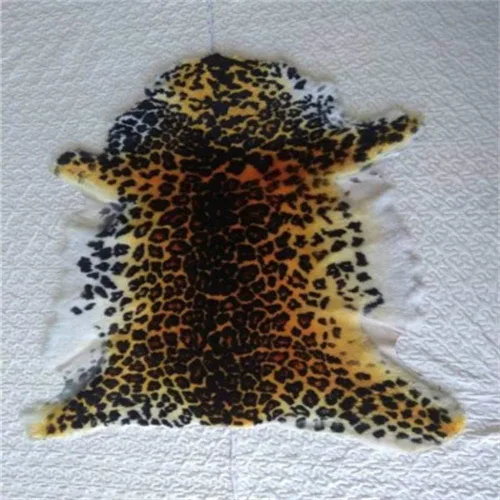 Vista 5 de Alfombra de Área Estilo Chic con Estampado de Tigre Leopardo Piel de Oveja Australiana Alfombra Suave de Felpa Manta de Piel de Cordero Alfombra