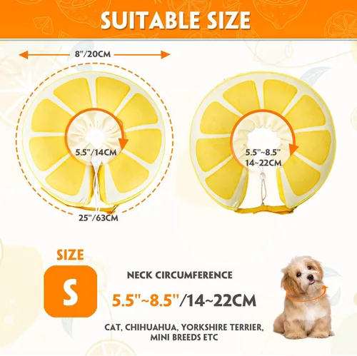 Vista 2 de Cono inflable para perro, collar inflable protector para perros pequeños, alternativa suave y ajustable al cono para mascotas después de la cirugía