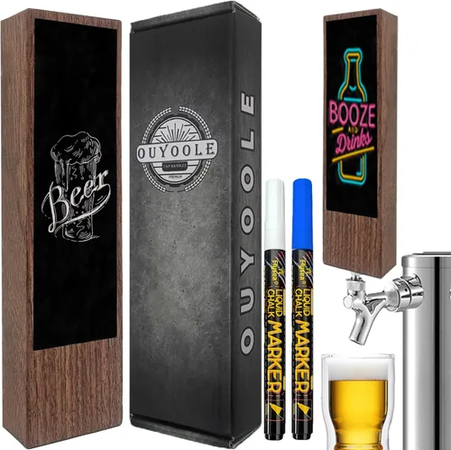 Vista 10 de Mango de grifo de cerveza, 2 bolígrafos con mango de grifo, mango de barril con envoltura de regalo para Kegerator, Homebrew y bares 1 pieza