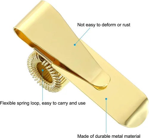Vista 4 de PATIKIL Clips para bolígrafos, 3 unidades, de metal, horizontal, portátil, de un solo resorte, organizador de lápices para oficina, negocios