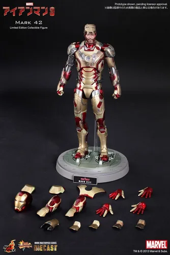 Vista 7 de Iron Man 3 juguetes caliente 1/6 Escala Diecast coleccionable Figura Iron Man Mark XLII