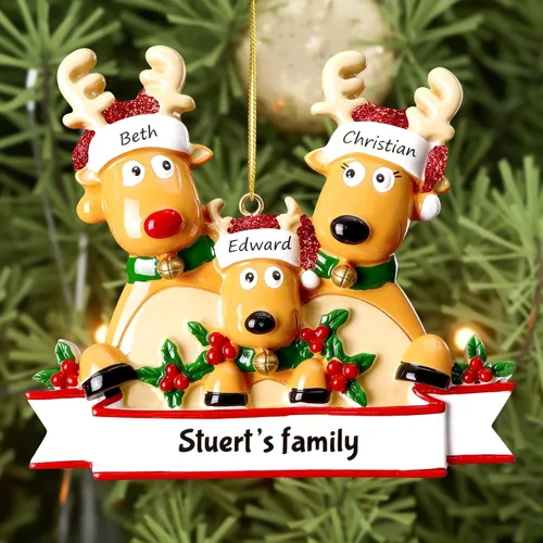 Vista 26 de Bemaystar 2025 Adornos Personalizados de Primer Navidad del Bebé - Adornos de Navidad de Resina Hechos a Mano con Nombre y Año - Adornos de Navidad
