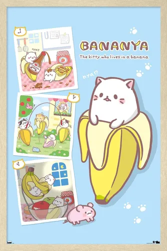 Vista 7 de Trends International Bananya - Póster de pared de collage, 14.72 x 22.37 pulgadas, versión enmarcada de madera de granero