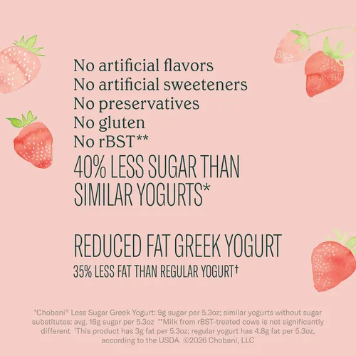 Vista 4 de Chobani Monterey - Yogur griego de fresa, 5.3 oz