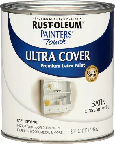 Vista 54 de Rust-Oleum 1976502 Painter's Touch - Pintura de látex, cuarto de galón, negro plano, 32 onzas líquidas, (paquete de 1)