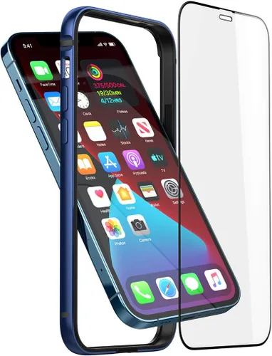 Vista 15 de Funda delgada de metal compatible con iPhone 12 12 Pro, funda de parachoques de metal con interior de TPU suave [sin interferencia de señal] Negro