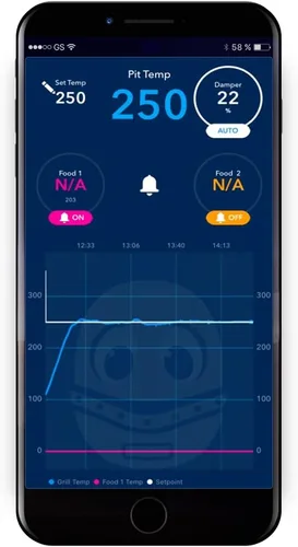 Vista 3 de Controlador de temperatura WiFi para parrilla Kamado y ahumador SMOBOT (Big Green Egg)
