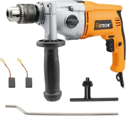 Vista 8 de Hoteche Taladro Martillo Rotativo 3 en 1 de 1 Pulgada SDS Plus Martillo Eléctrico 6.7-Amp/800W Velocidad Variable con Cable Taladro Martillo