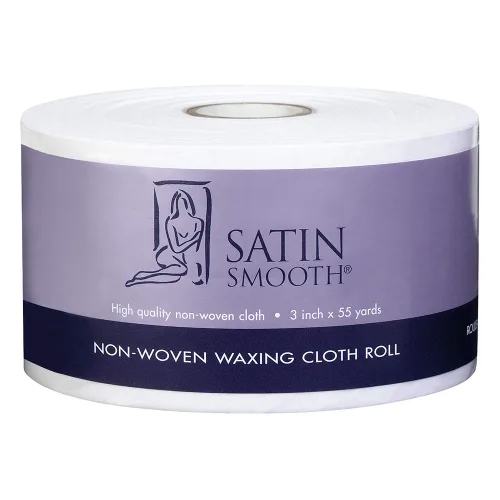 Vista 5 de Satin Smooth Tiras de cera de muselina natural, rollo de muselina, rollo de cera de tela para depilación corporal y cara, 3.5 pulgadas x 40 yardas