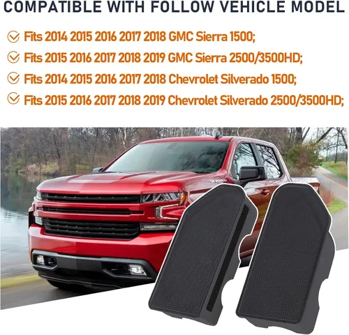 Vista 3 de WDG - Fundas de bolsillo para riel de cama para GMC Sierra 1500 2014-2018, 2 paquetes Para Chevy Silverado 2014-2018, para Silverado/Sierra