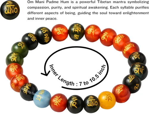 Vista 328 de Amazing Gemstone Crystal Bracelet for Women Men's Gifts - Protection Healing Crystal Bracelet - 8mm Gemstone Beaded Stretchable Bracelet Pulseras