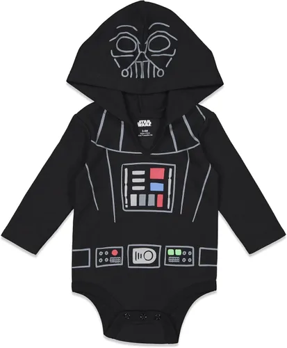 Vista 2 de STAR WARS Chewbacca R2-D2 Darth Vader - Paquete de 3 mamelucos para bebé recién nacido a bebé