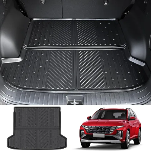 Vista 8 de Alfombrilla de respaldo para Hyundai Tucson 2022-2026 para todo tipo de clima, protector de asiento trasero de elastómero termoplástico, forro