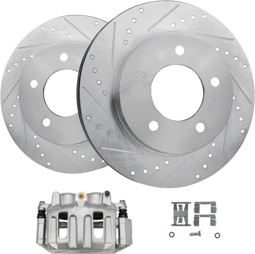 Vista 27 de Detroit Axle - Rotores de freno delanteros para Lexus GS350 GS430 GS450h GS460 IS200t IS250 IS300 IS350 Reemplazo de rotores de freno perforados
