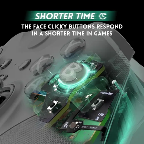 Vista 4 de eXtremeRate Whole Clicky Kit for Xbox Elite Series 2 Controller Shoulder ABXY Buttons, Ergonomic Tactile Switches LT RT A B X Y Mouse Click Kit for