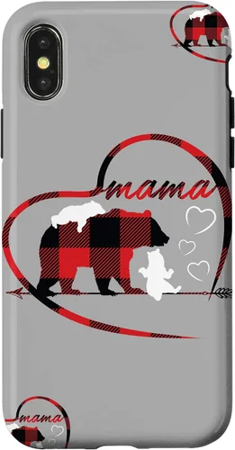 Vista 5 de iPhone 12/12 Pro Mama Bear 2 Cachorros lindo nuevo mamá regalos titular accesorio teléfono caso