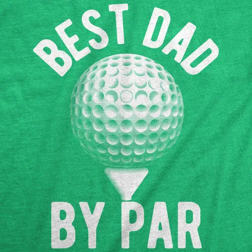 Vista 2 de Camisetas de golf divertidas para hombre, diseño gráfico Best Dad by Par