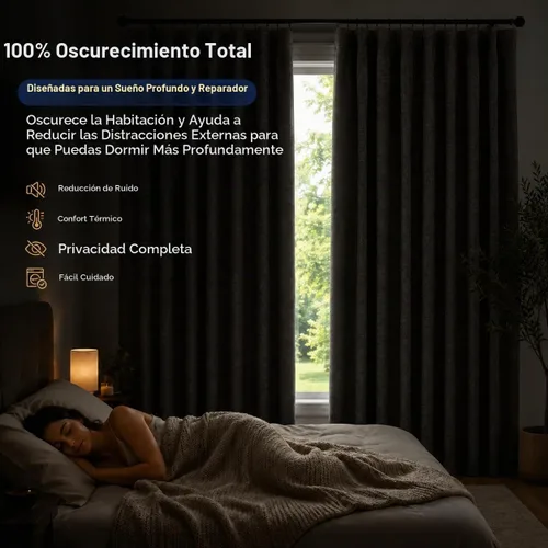 Vista 3 de Deconovo Cortinas 100% opacas de 84 pulgadas de largo para dormitorio con Gris ceniza