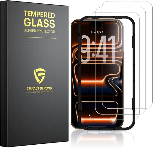 Vista 13 de ImpactStrong Protector de pantalla de vidrio templado inastillable para iPhone 11 Pro/iPhone XS/iPhone X, marco de fácil instalación, sin burbujas