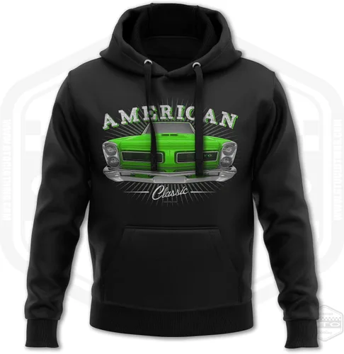 Vista 3 de 1965 GTO Tribute - Sudadera con capucha para hombre, color negro, idea de regalo para fanáticos del automóvil American Muscle S-3XL Fabricado