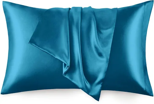 Vista 12 de Love's cabin Funda de almohada de satén para cabello y piel, similar a las fundas de almohada de seda, paquete de 2 fundas de almohada