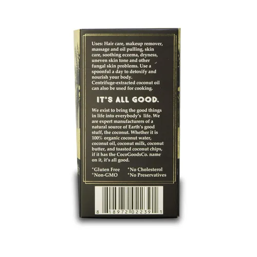 Vista 8 de Coco Goods Co. Aceite de coco orgánico de origen único premium, centrifugadora extraída – Ideal para el cuidado del cabello y las uñas, hidratante