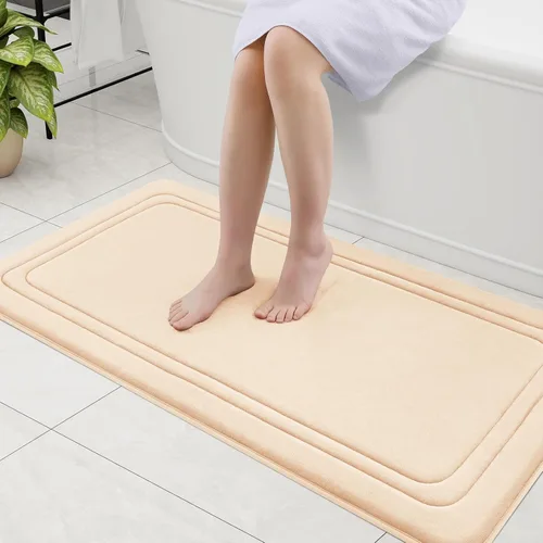 Vista 33 de Grandaily Alfombra de Baño de Espuma Viscoelástica 24x16, Ultra Suave, Antideslizante y Absorbente, Alfombras de Baño Lavables a Máquina y Secables