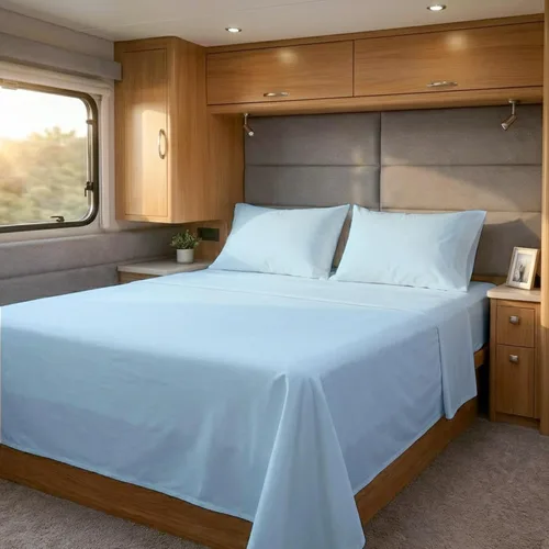 Vista 57 de Cottingon Juego de sábanas cortas de 4 piezas para caravana tamaño Queen, 100% algodón egipcio de fibra extra larga premium, juego de sábanas suaves
