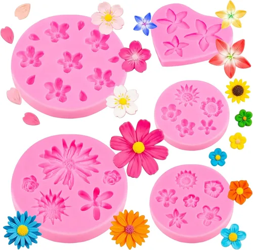 Vista 10 de 5 paquetes de moldes barrocos para fondant, bordes barrocos, moldes de silicona para decoración de pasteles