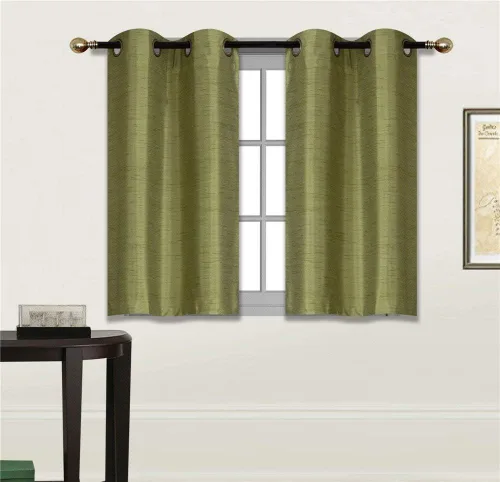 Vista 30 de Rooney Cortinas cortas negras para ventana, cortinas opacas con aislamiento con ojales, para cocina, sótano, oficina, 2 piezas, 30 x 36 pulgadas por