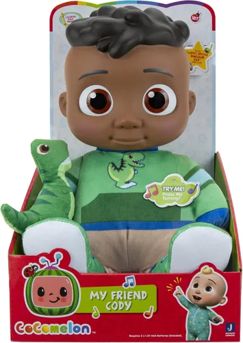 Vista 14 de CoComelon Muñeco de Peluche Musical JJ - Presiona la Barriguita para Cantar Clips de Canciones de Cuna - Incluye Función y Pequeños Osos de Peluche