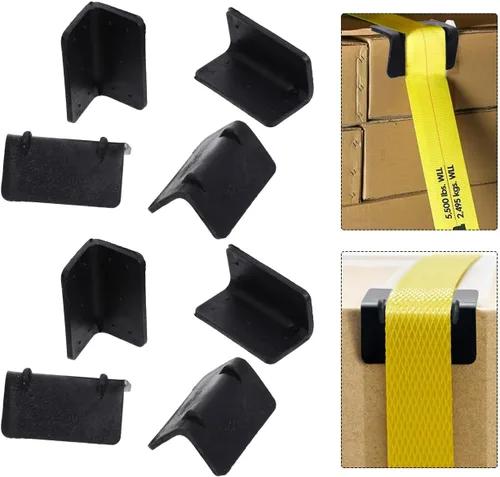 Vista 9 de ibasenice 100 protectores de esquina de plástico de 2.16 x 1.18 pulgadas para envío, protección de borde de carga, protectores de correa
